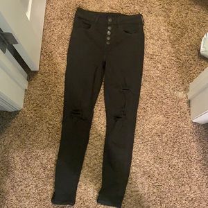 AE black ripped jeans